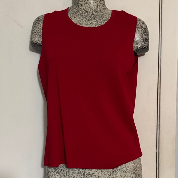 Elegant Red Sleeveless Top, sz - Picture 1 of 5